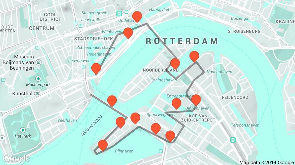 Karte von Rotterdam-Architektur 