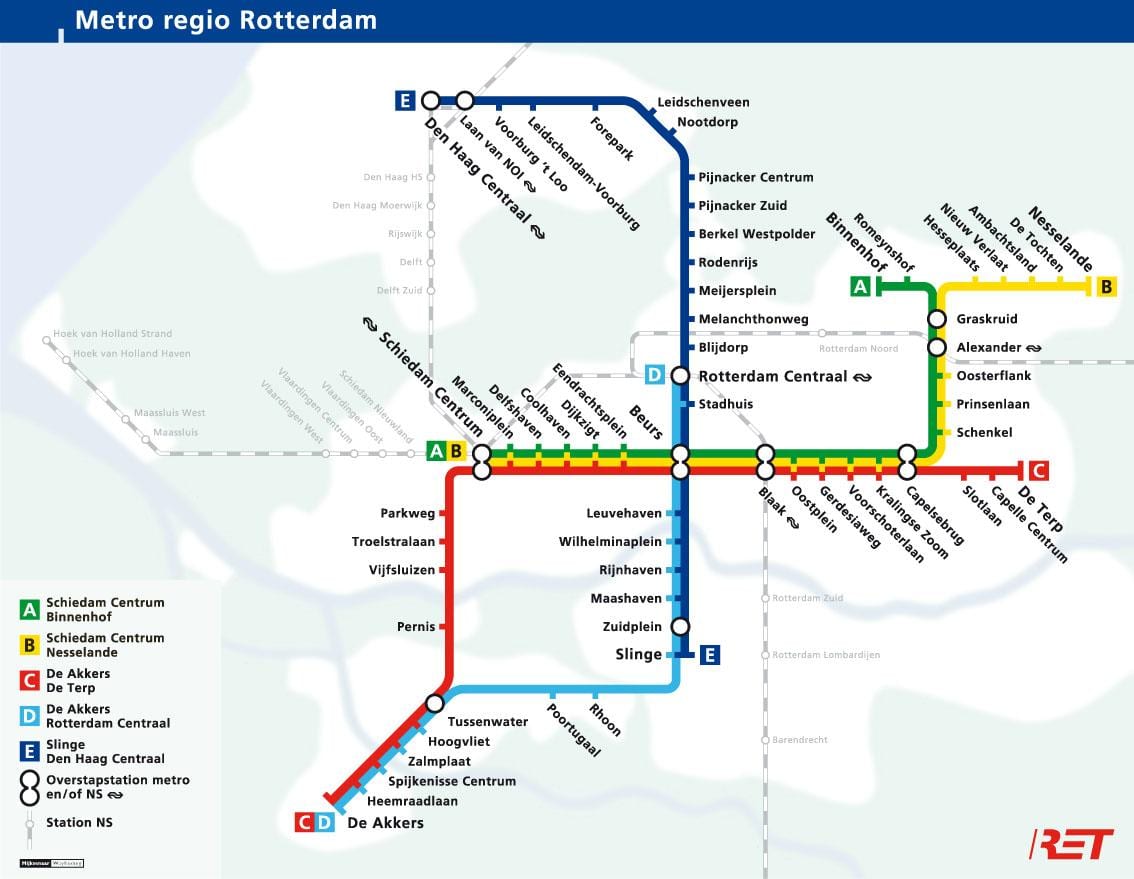 ret Rotterdam Karte