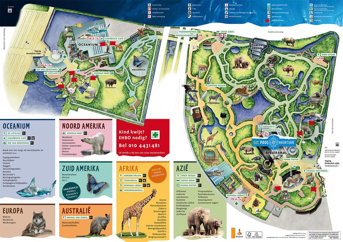 Karte von Rotterdam zoo 