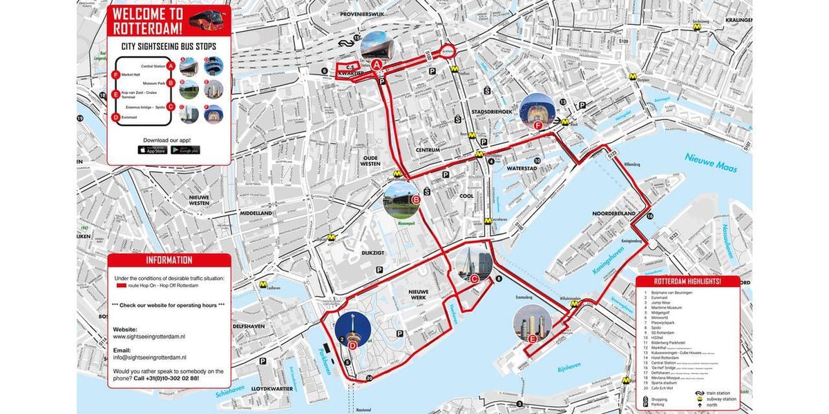 Karte von Rotterdam bus 